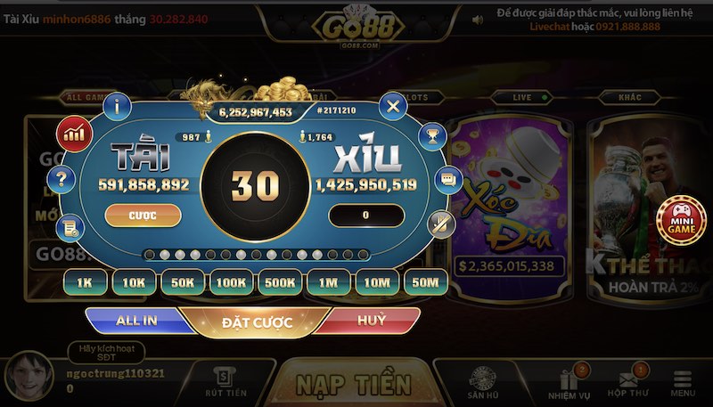 Tài Xỉu Go88: Thiên đường giải trí online siêu kịch tính 5 Trải nghiệm Tài xỉu Go88 có gì hấp dẫn?