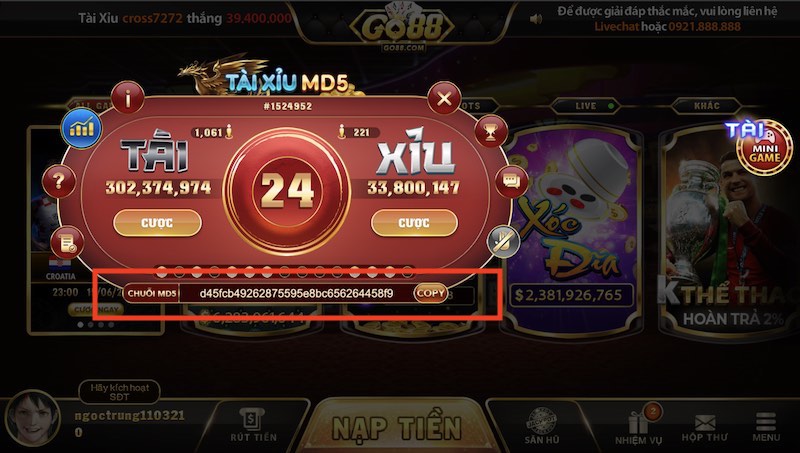 Tài xỉu MD5 Go88: Trò chơi đáng tham gia nhất hiện nay 4 Hướng dẫn kiểm tra chuỗi MD5 cho người mới